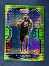 2020 Panini Prizm Neon Green Pulsar #313 A.J. Epenesa Buffalo Bills RC