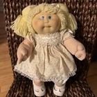 VTG Cabbage Patch Girl Doll~Head Mold #1~Blonde~Blue eyes~rosy cheeks