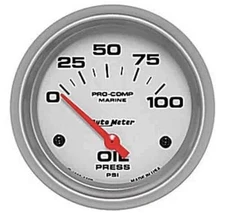 Auto Meter 200759-33 Pro-Comp Ultra Lite Marine Oil Pressure Gauge Diameter: 2-5