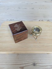 Past Times Chart Magnifier In Wooden Box Made In England