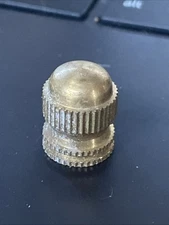 Vtg Lamp Finial Mid Century Modern Small Rounded W Tarnish Standard Hole