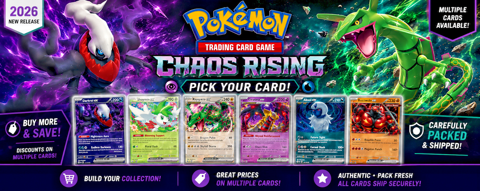 Pokemon TCG Chaos Rising (Non-Holo/Holo/Reverse Holo) pick your card!