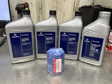 3 Qts Acura dpsf fluid  1 Qt HYPOID OIL HGO-1 GL-5 75W-85.  1 Honda  oil filter 