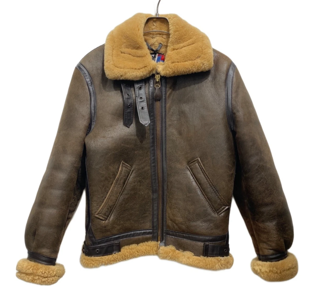 Chaqueta de Vuelo Schott NYC B-3 Piel de Oveja Cuero Talla 34 S Marrón EE. UU.