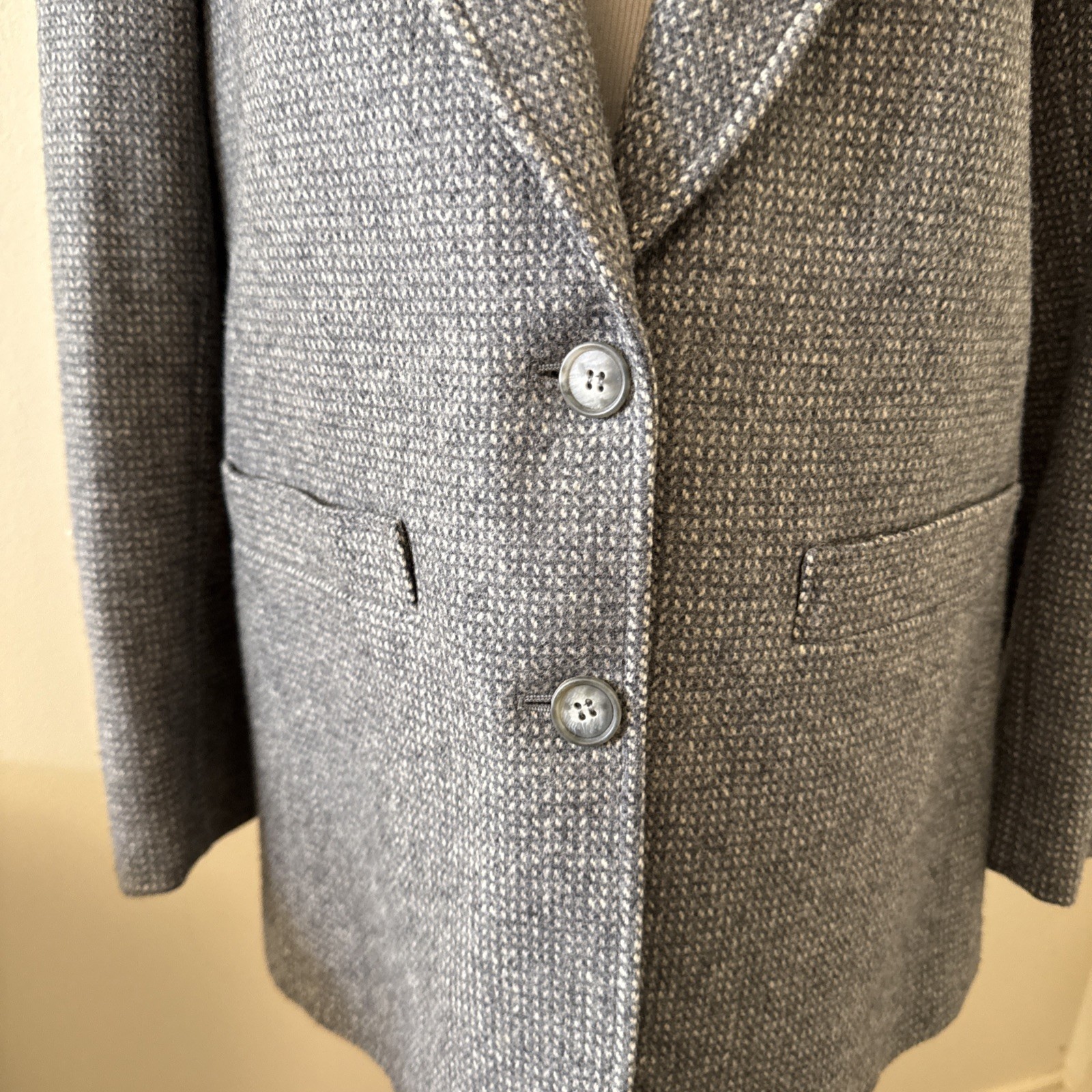 Pendleton Grey Virgin Wool Suit Jacket Blazer Twe… - image 3