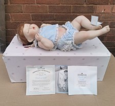 Large 1995 Vintage Ashton Drake Galleries Porcelain Baby Doll Barely Yours Boxed