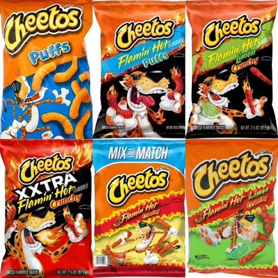 X2 Cheetos Flamin Hot XXXTRA Hot Limon Puffs Flamin Puff 8.5 oz (2Pk Choose One)
