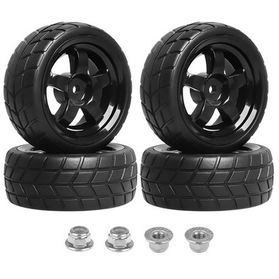 1/10 RC Touring Wheel Rims & Rubber Tires 12mm Hex Fit Traxxas 4tec 2.0 3.0 T...