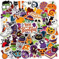 100PCS Halloween Stickers,Halloween Party Favors,Vinyl Waterproof Multicolour