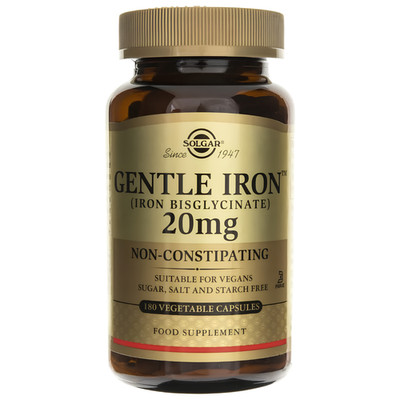 Solgar Gentle Iron, Aminosäurechelat 20 mg   180 Kapseln