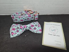 Unique Style Paws Valentines Day Dog Collar And Bowtie. Large