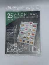2x2-20B Print File Archival Preservers 35mm Slide Preservers Pack Of 25, New