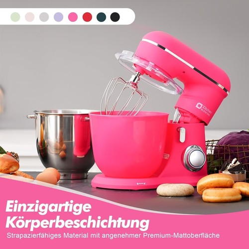 Küchenmaschine mit 4,5 L & 5 L Schüsseln, 1300 W - Rutschfestes, robustes Design - Bild 4 von 10