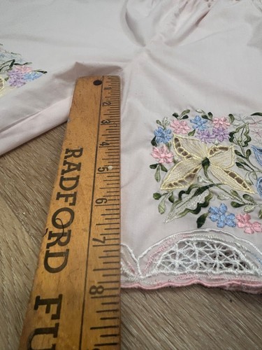 Peek-a-boo Hem Embroidered Pillowcase Shorts Handmade Grannycore Bloomers Slip - Picture 6 of 7