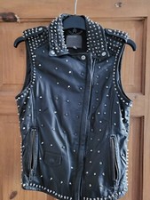 Muubaa Leather Studded Jacket Size Uk12 Woman Never Worn