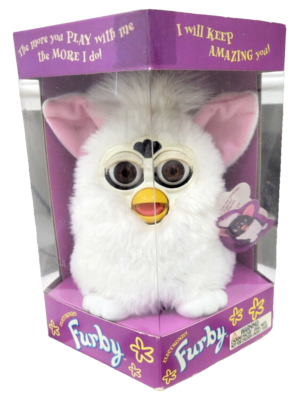 FURBY 1998 ORIGINAL 1st Gen White Snowball. NIB - RARE BROWN EYES