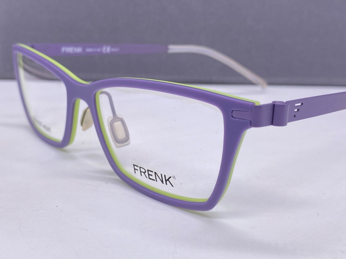FRENK Brille Damen Lila Limette Titan Rechteckig Vollrand