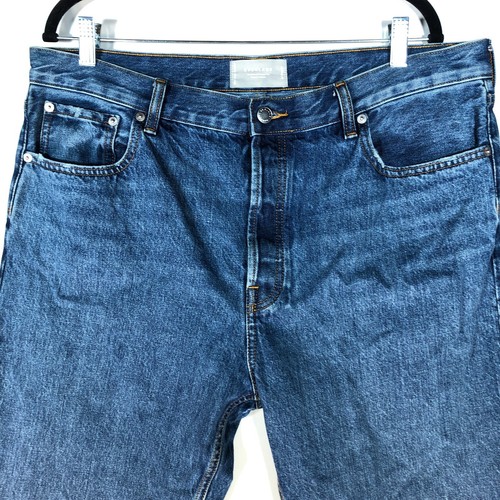 EVERLANE Jeans Mens Size 32 Regular Blue Relaxed Straight Fit Organic Cotton - Picture 2 of 12