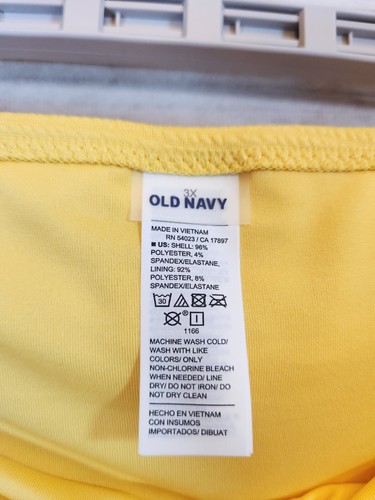 NWT Old Navy Women's Yellow Stretchy Ribbed Pull-On Bikini Bottoms Size 3X - Picture 4 of 7