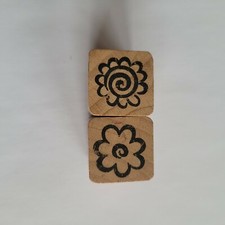Flowers Wood Mounted Rubber Stamps