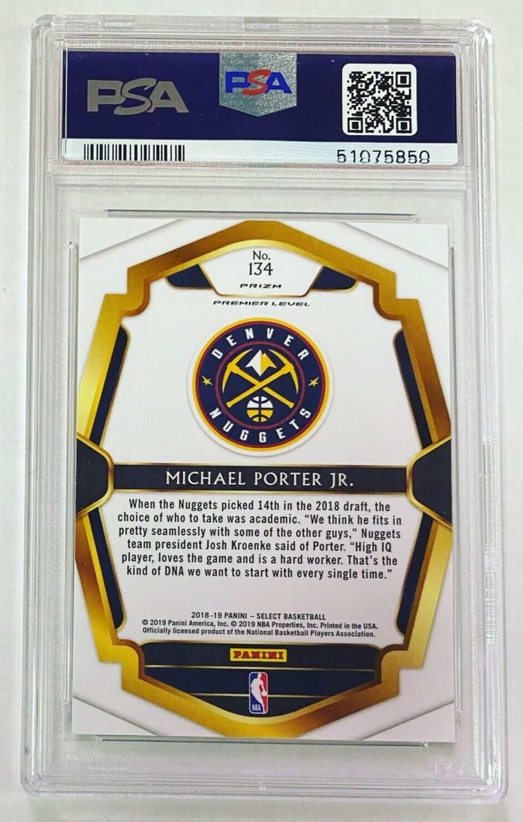 【75シリ】Michael Porter Jr. RC Select Prizm 2018-19 Select Michael Porter Jr. Scope Prizm Premier Level PSA 9