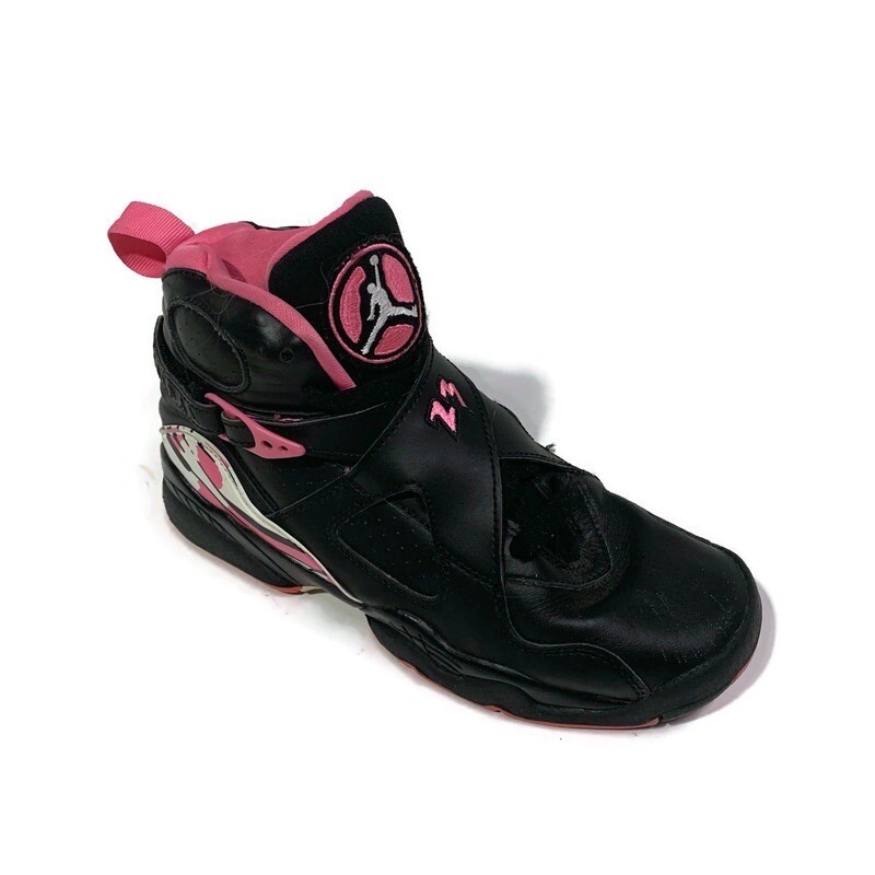 Nike Air Jordan 8 Retro GS Black White-Pinksicle Size 5Y