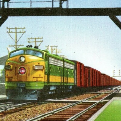 1955 Canadian National Railways Pocket Calendar Ad Card GM EMD E9 Vermont Duluth