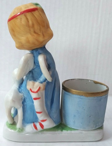 Vintage Jasco Christmas Luvkins Angel Candle Holder Figurine Hand Painted 1978 - Picture 4 of 7