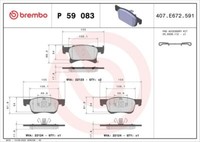 Brembo P 59 083 Bremsbelagsatz, Scheibenbremse