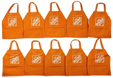 (10 PACK) Home Depot Mini Apron Gift Card Holders Ornament Doll Toy Elf Dress Up