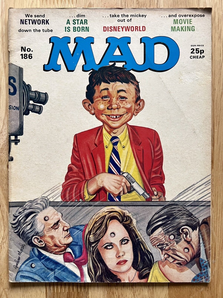 Vintage Mad Magazine (UK) No:186 - Network - 1976. Good Condition