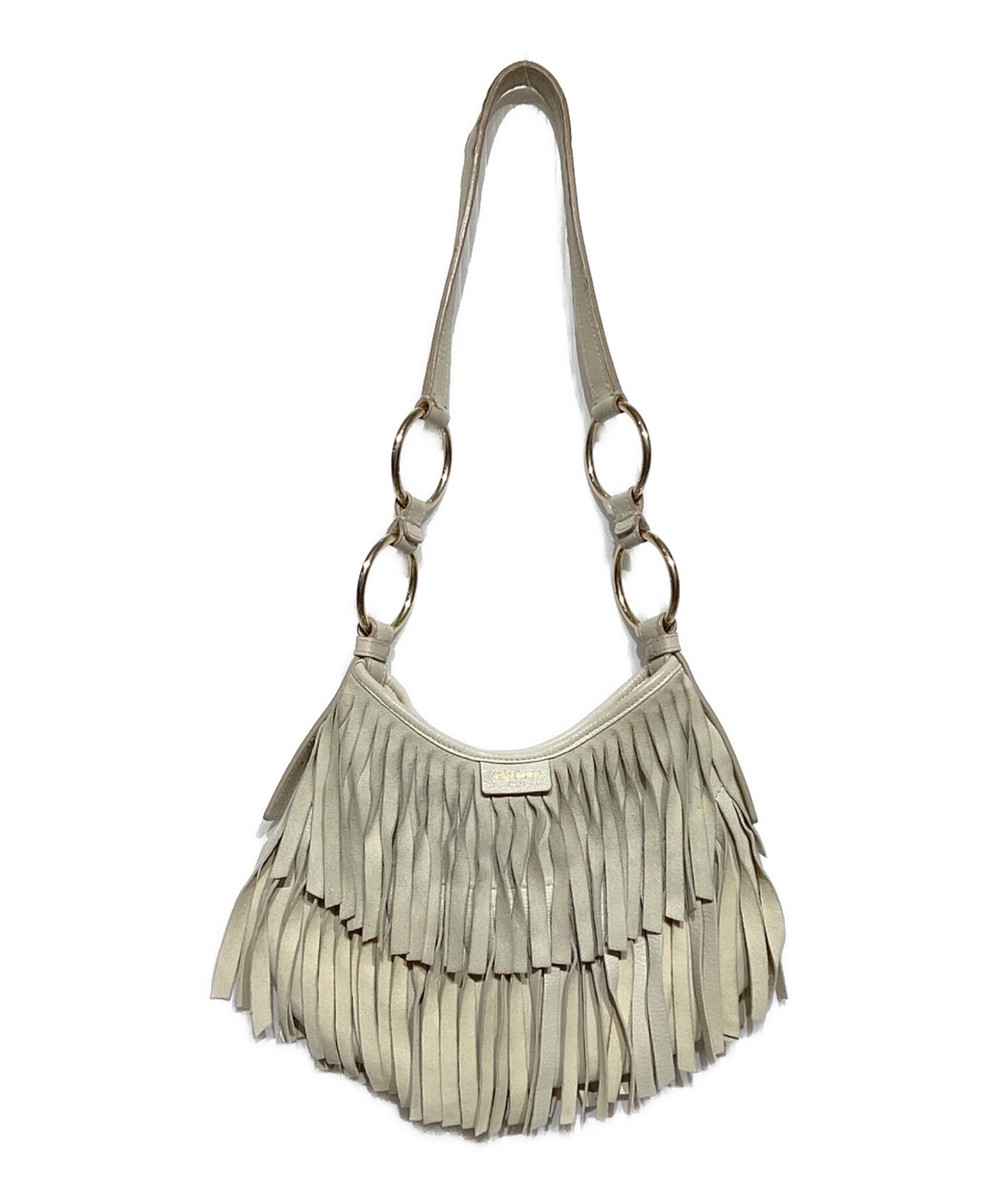 Yves Saint Laurent Rive Gauche fringe chain leather shoulder bag 
