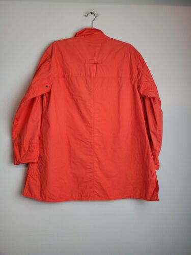 Emanuel Ungaro Womens P Oversized Trench Coat acket HEAVY GOLD Toggles orange - Picture 4 of 14