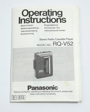 MODE D'EMPLOI FR NOTICE MANUEL PANASONIC MODEL RQ V52 STEREO CASSETTE PLAYER