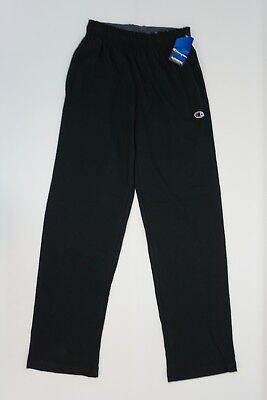 Champion Mens Pants Pull On Elastic Waist Cotton Jersey Active Pants Black S 78715158774 | eBay