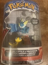 Pokemon 2 Pack Small Figures by Tomy - Helioptile Vs Vaporeon New