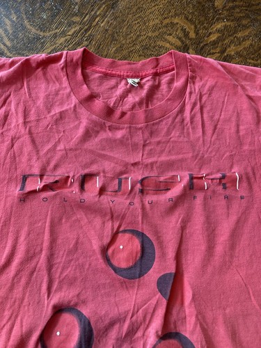 Vintage 1987 RUSH Hold Your Fire Album Cover Shirt Sz L Rock Music Tour Band - Picture 2 of 8