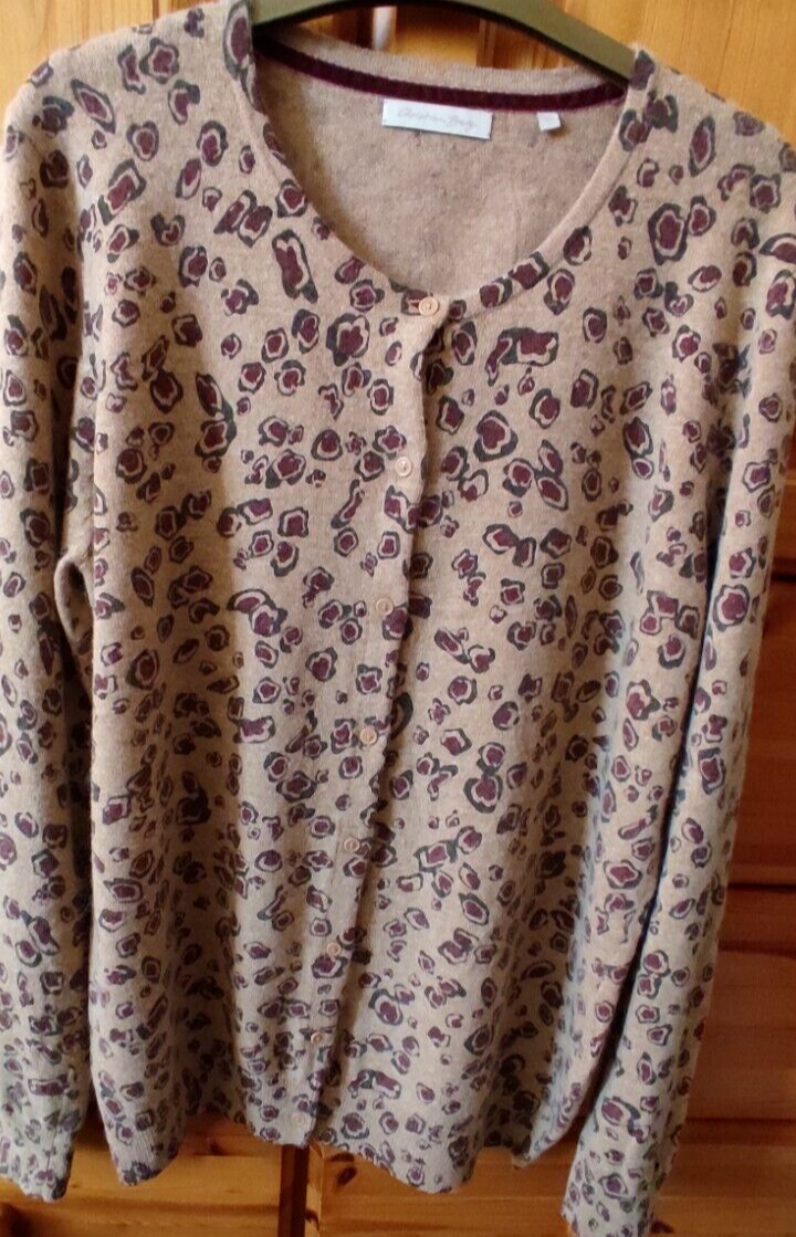 Christian Berg Collection Strick Damen Strickjacke Gr 44 beige