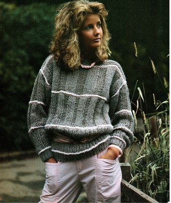 strickanleitung damen damen pullover pulli schnellstrick super grob
