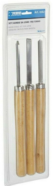 Scalpelli Sgorbia Per Legno Set 3 Scalpelli Tornio Legno HSS - Sgorbie