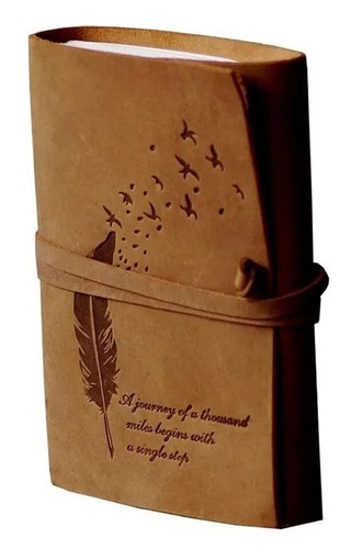 Leather Journal Handmade Leather bound Writing Notebook Custom Recycled Paper - Picture 7 of 7