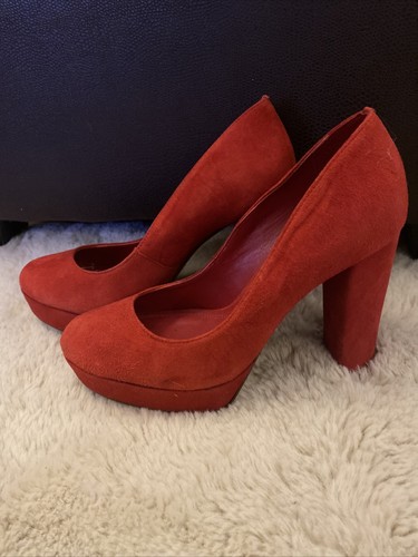 High Heel Faux Suede Court Shoe UK 