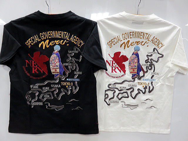 Evangelion x Nishiki Short Sleeve T-shirt Rei Ayanami Maiko Map