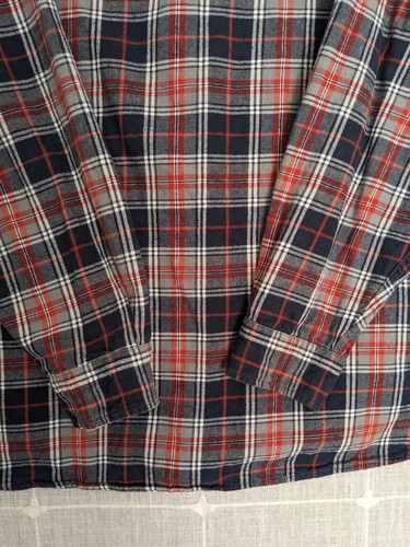 Camisa Red Head Para Hombres 2XL Alta Roja Azul Franela a Cuadros Abotonada Exterior Informal - Imagen 11 de 16