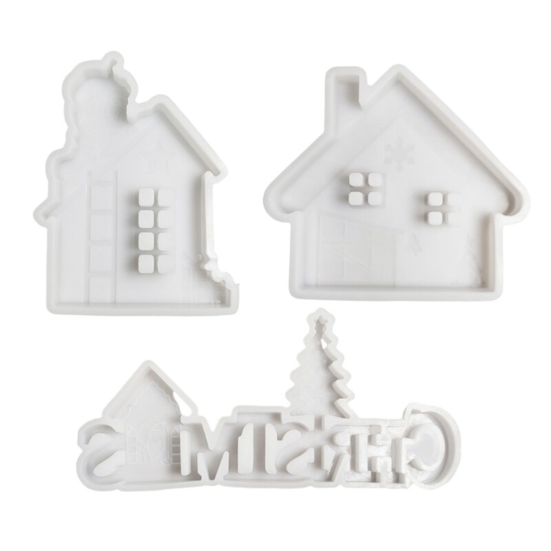 Christmas House Resin Silicone Molds for Epoxy Resin, Decoration