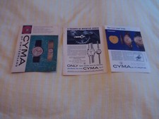Cyma orologi tre pubblicità riviste vintage