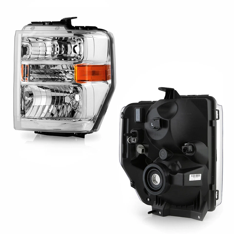 Pair For 2008-2025 Ford E-150 E-250 E-350 Headlights Assembly W/Bulbs Left+Right Foto 3 de 4