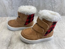 Suede Boots OOMPHIES Toddler/Infant with Red  Black Check - Size 4