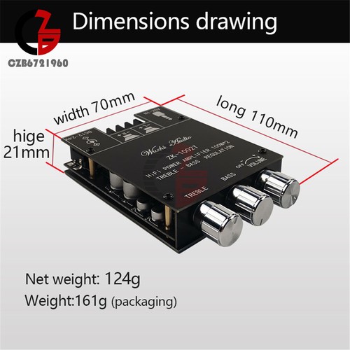 ZK-1002T / ZK-TB21 Bluetooth5.0 Audio Power Amplifier Module 100W*2 / 50W*2+100W - Picture 19 of 30