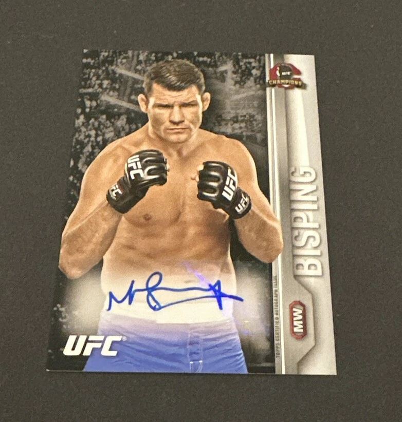 2015 TOPPS UFC CHAMPIONS “THE COUNT” MICHAEL BISPING KNOCKOUT AUTO ! - Image 2 of 4